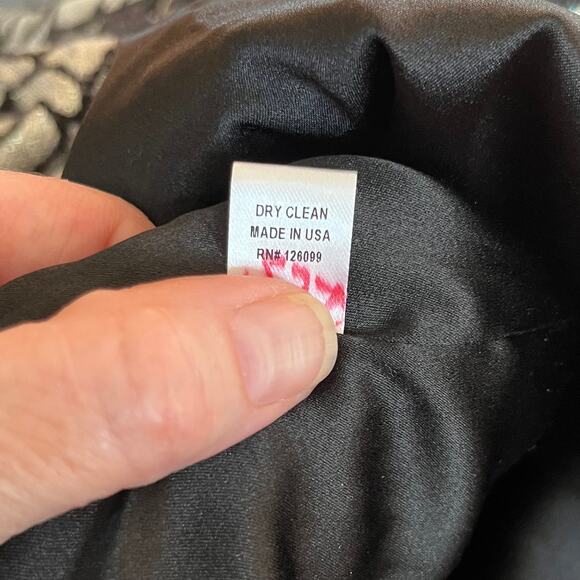 Cushnie et Ochs Black Wool Blend Jacquard Deep V Tiered A-Line Mini Dress 2 NWT - Picture 16 of 16